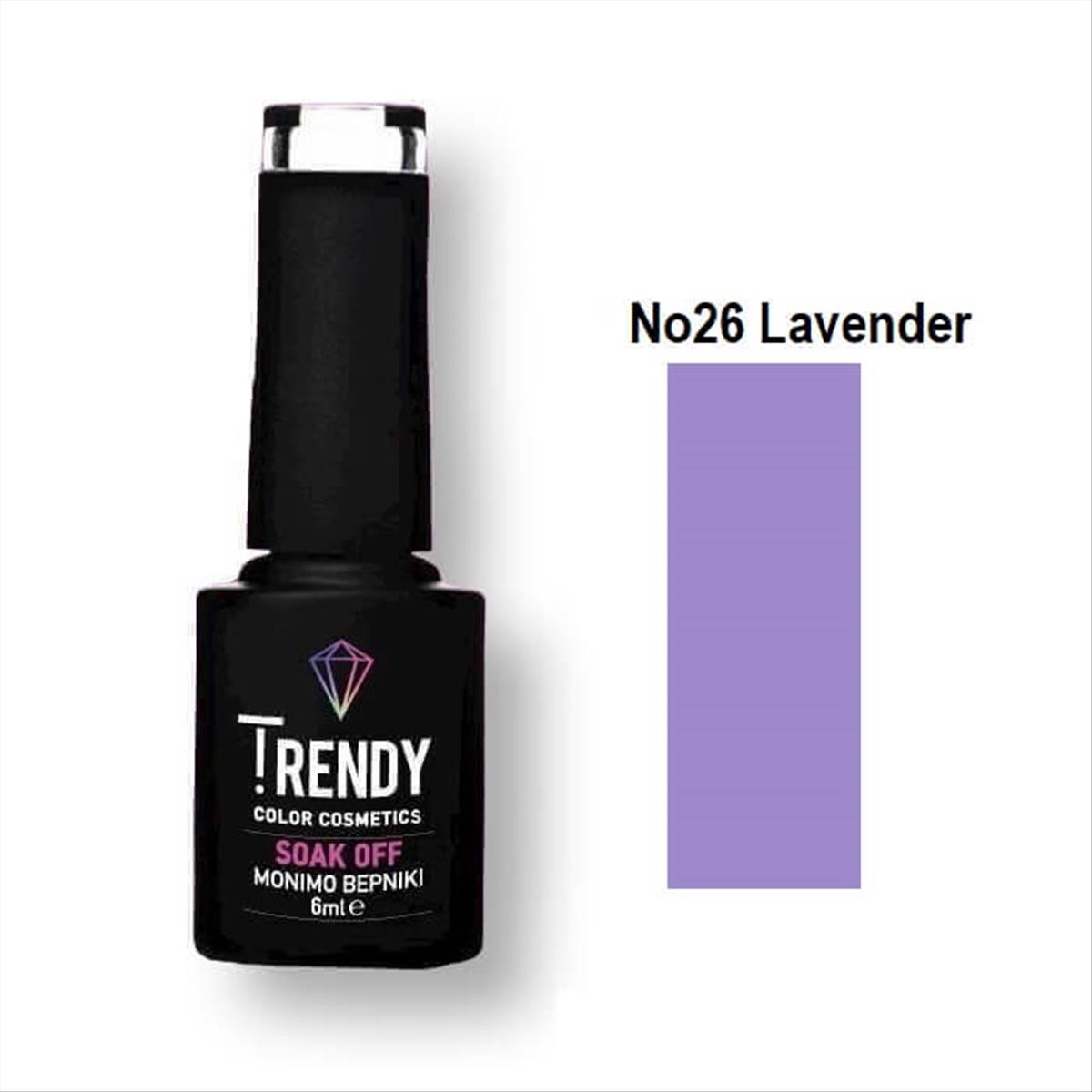 Trendy Soak Off No26 Lavender 6ml