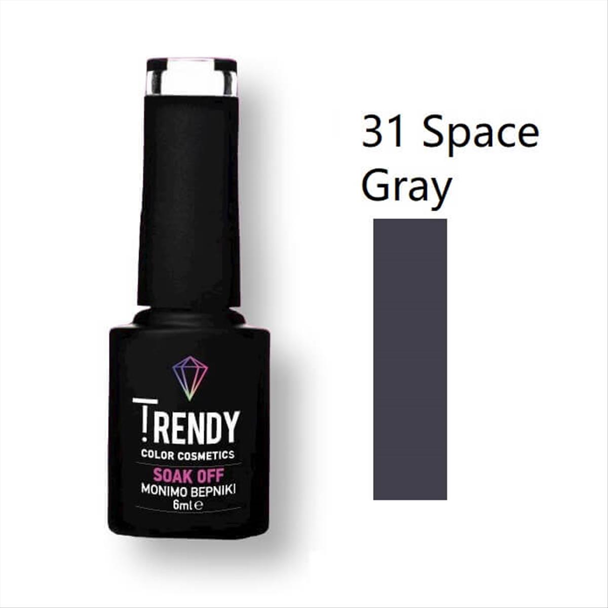 Trendy Soak Off No31 Space Gray 6ml