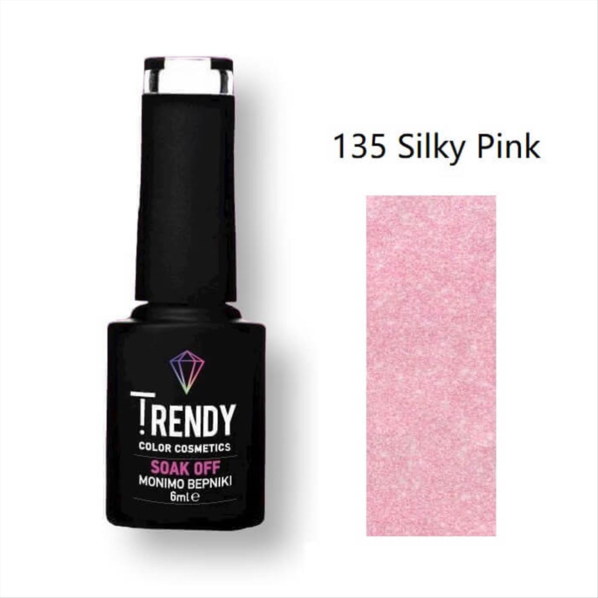 Trendy Soak Off No135 Silky Pink 6ml