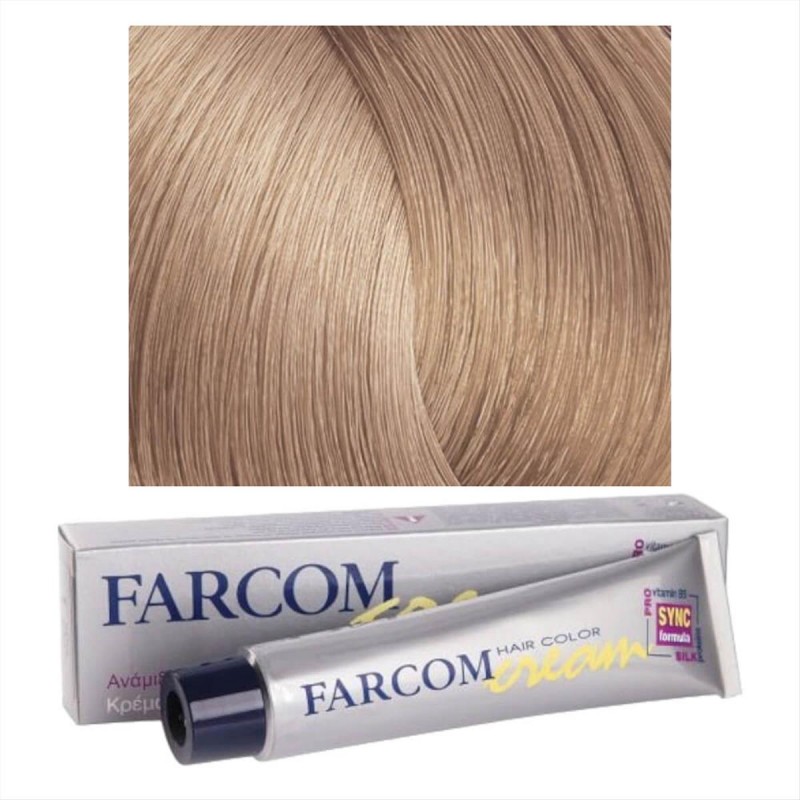 Βαφή μαλλιών 132 ξανθό πολύ ανοιχτό μπεζ 60ml Farcom