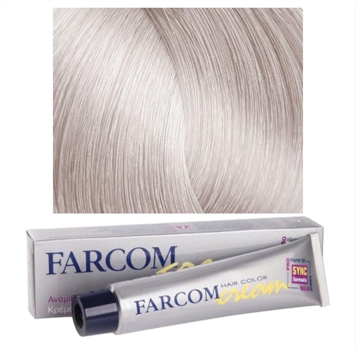 Βαφή μαλλιών Farcom Ασημί Πλατινέ 100 60ml