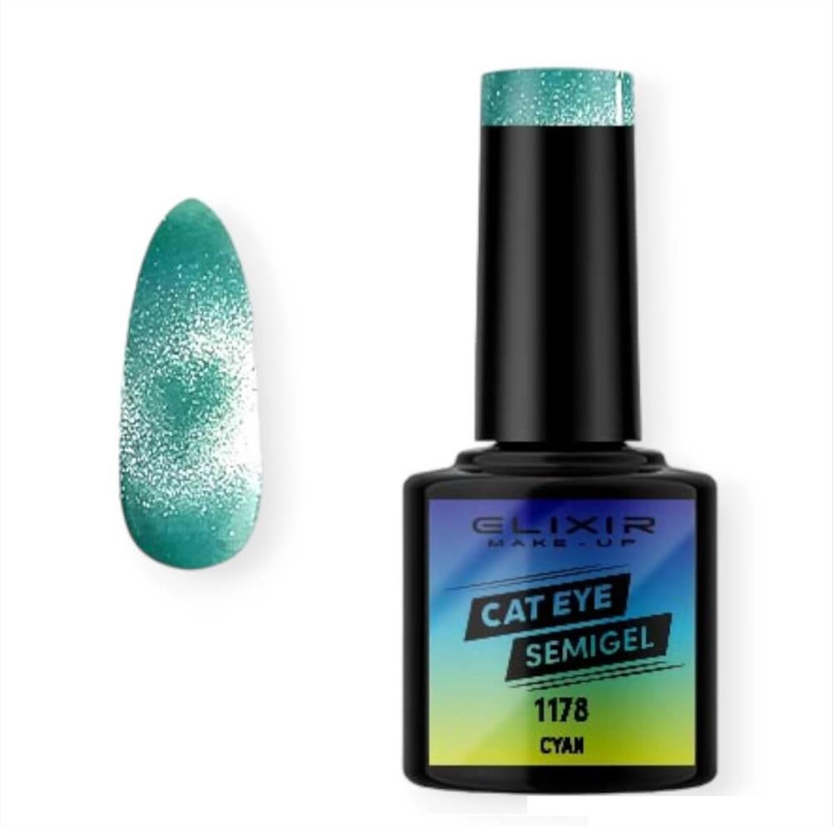 Ημιμόνιμο Βερνίκι Elixir Semi Gel Uv&Led 1178 Cyan 8ml