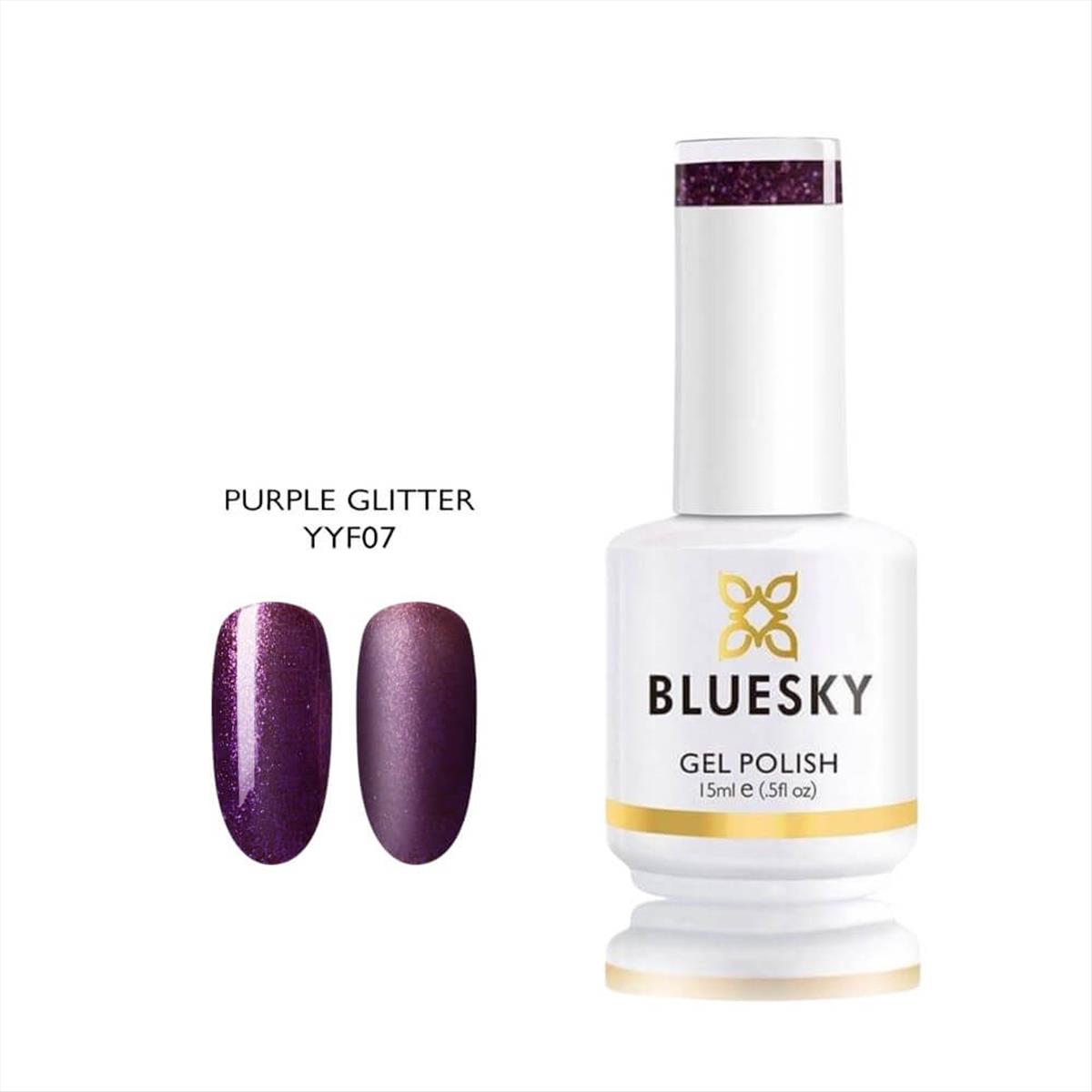 Bluesky Uv Gel Polish Purple Glitter 15ml