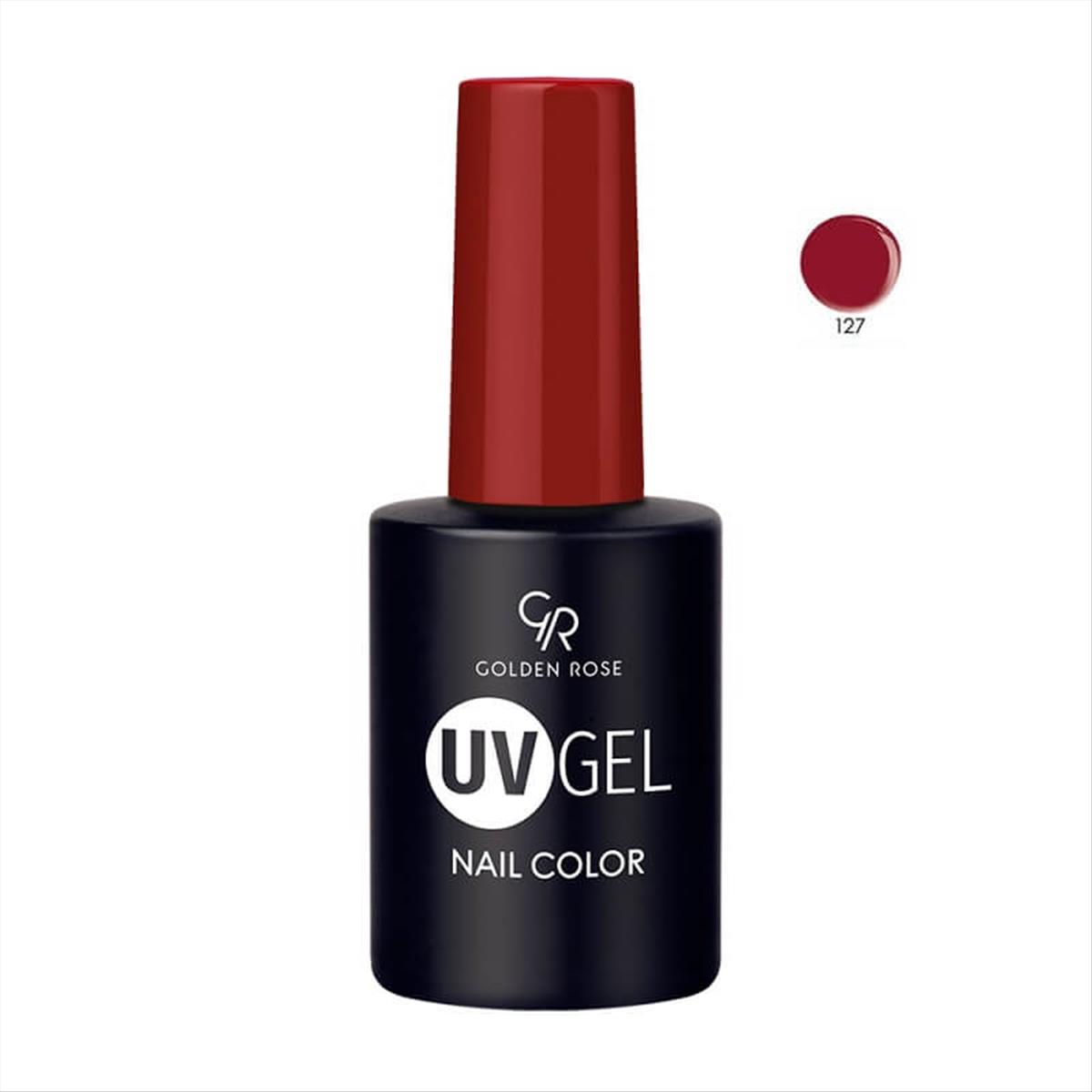 Hμιμόνιμο Bερνίκι UV GEL Nail Color Golden Rose 127 -10.2ml