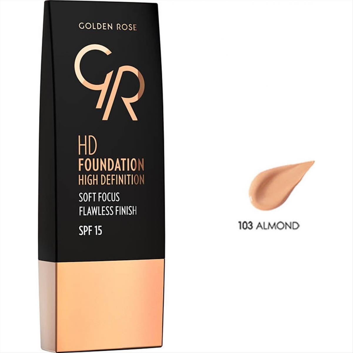 Foundation HD Golden Rose 103 - Almond 30ml