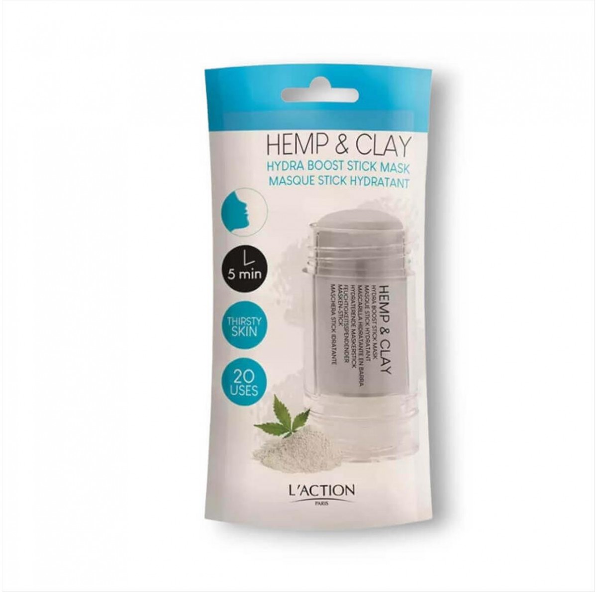 L'action Hydra Boost Stick Mask Hemp & Clay 30gr