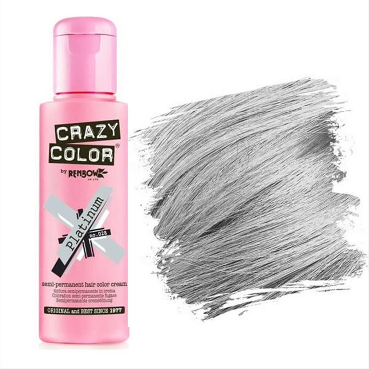 Semi-permanent Crazy Color 028 Platinum 100ml