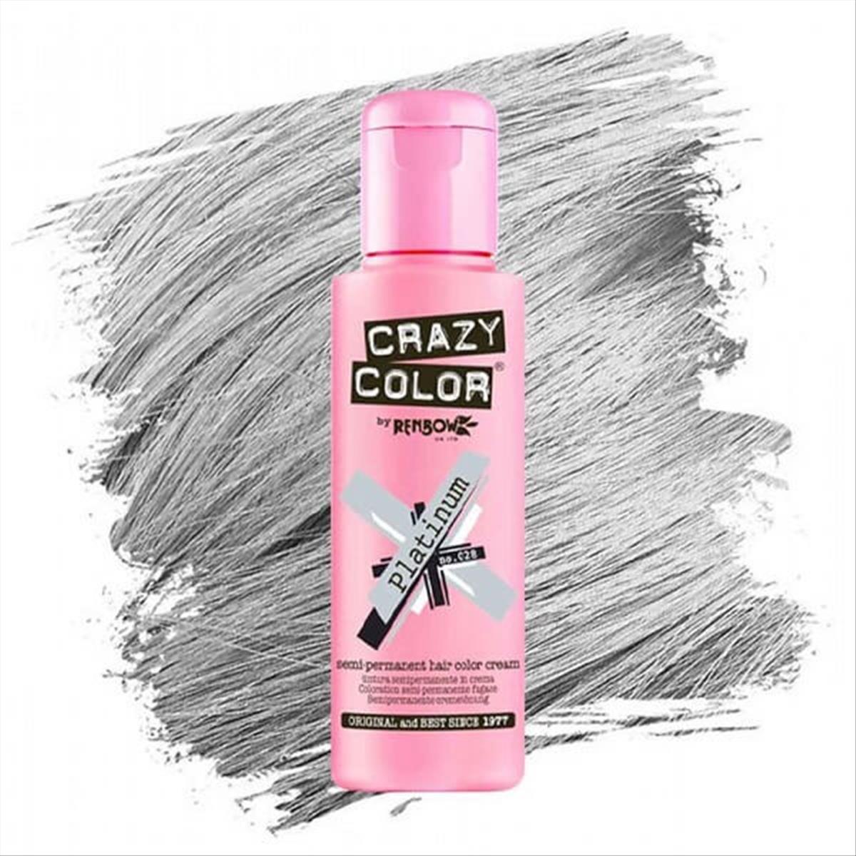 Semi-permanent Crazy Color 028 Platinum 100ml