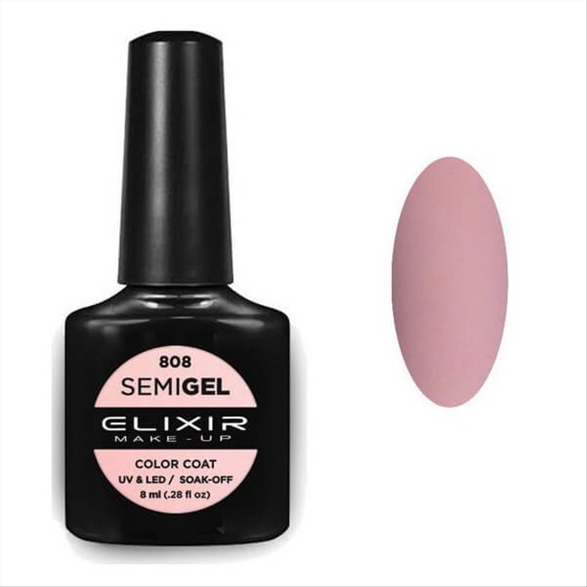 Ημιμόνιμο Βερνίκι Elixir Semi Gel Uv&Led 808 Vanilla Tan 8ml