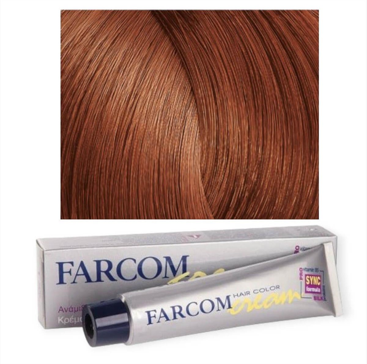 Βαφή μαλλιών 65 ξανθό ανοιχτό χάλκινο 60ml Farcom