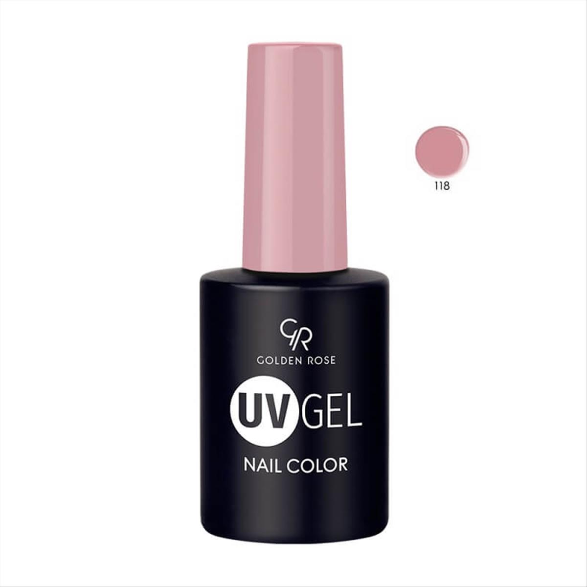 Hμιμόνιμο Bερνίκι UV GEL Nail Color Golden Rose 118 -10.2ml