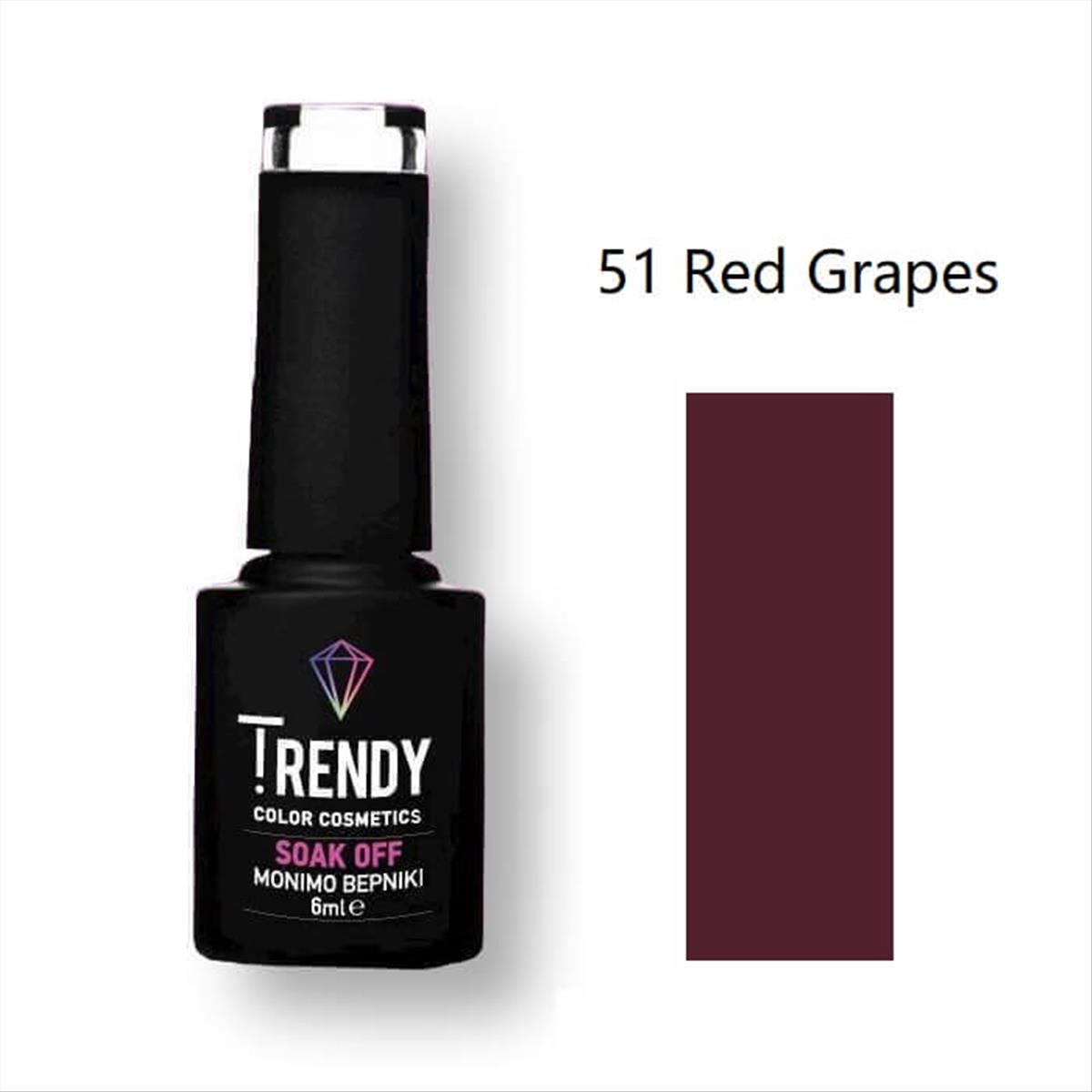 Trendy Soak Off No51 Red Grapes 6ml