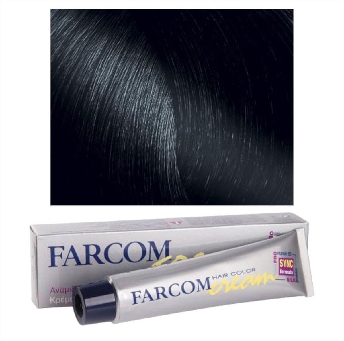 Βαφή μαλλιών N/B μαύρο μπλε 60ml Farcom