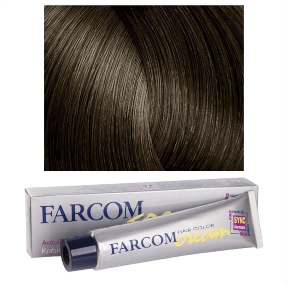 Βαφή μαλλιών 5 καστανό ανοιχτό 60ml Farcom