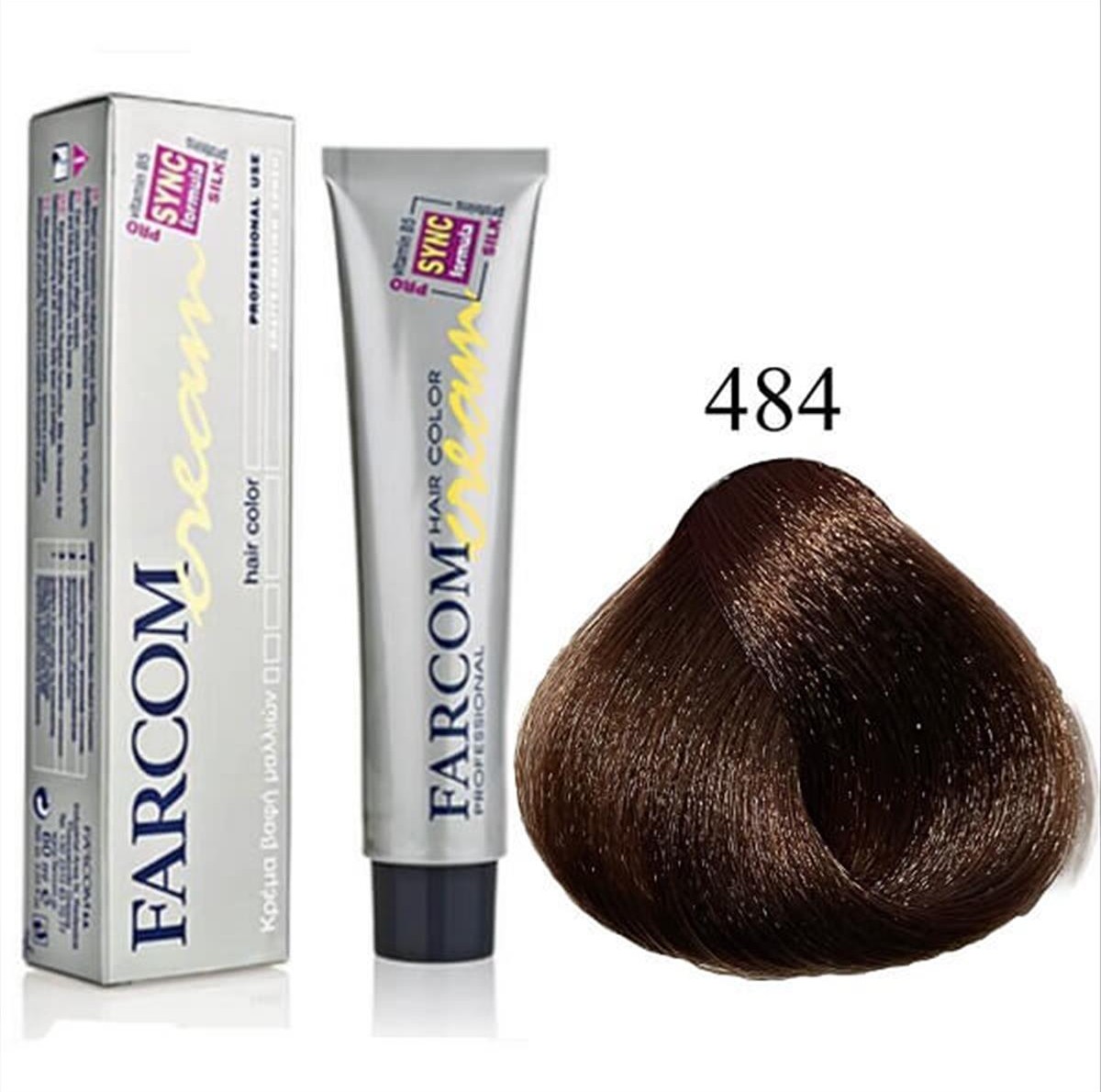 Βαφή μαλλιών 484 καστανό μαρόν 60ml Farcom