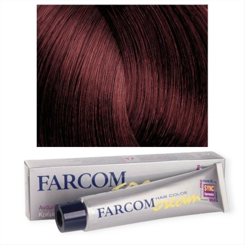 Βαφή μαλλιών 73 ξανθό σκούρο βαθύ κόκκινο 60ml Farcom