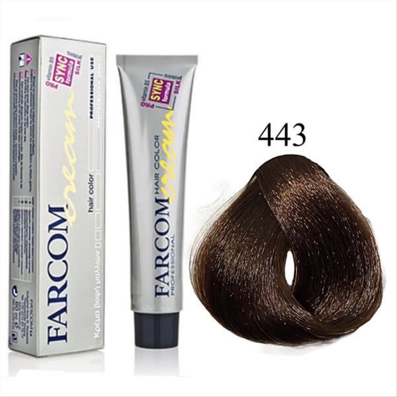 Hair dye 443 intense brown blonde 60ml Farcom
