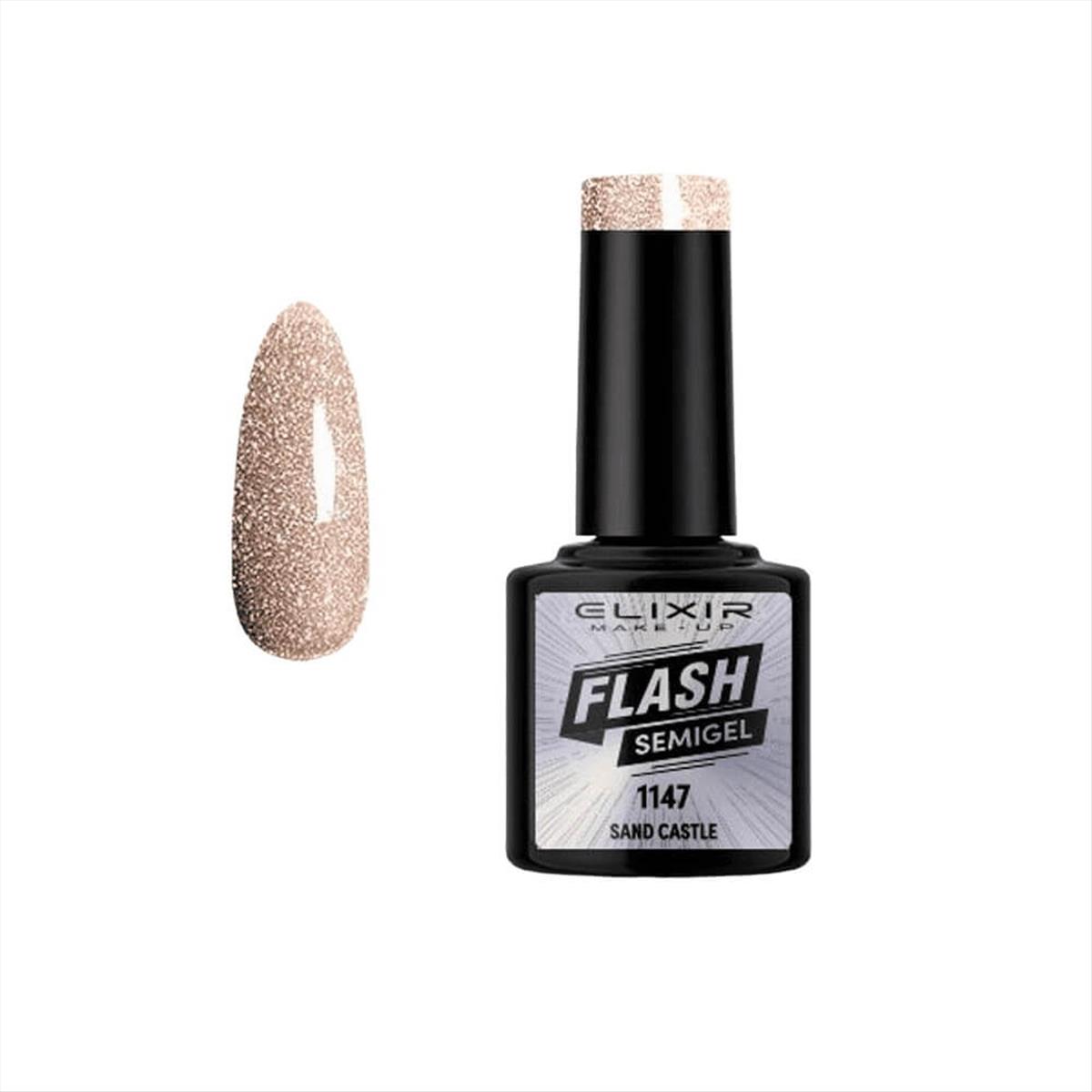 Ημιμόνιμο Βερνίκι Elixir Semi Gel Flash 1147 Sand Castle 8ml