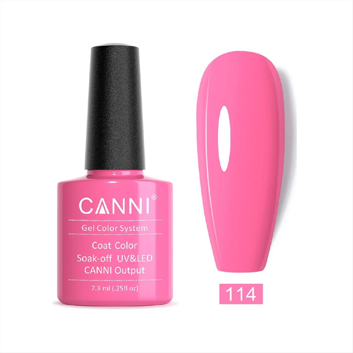 Canni Soak Off Uv/Led 114 Light Magenta - 7.3ml