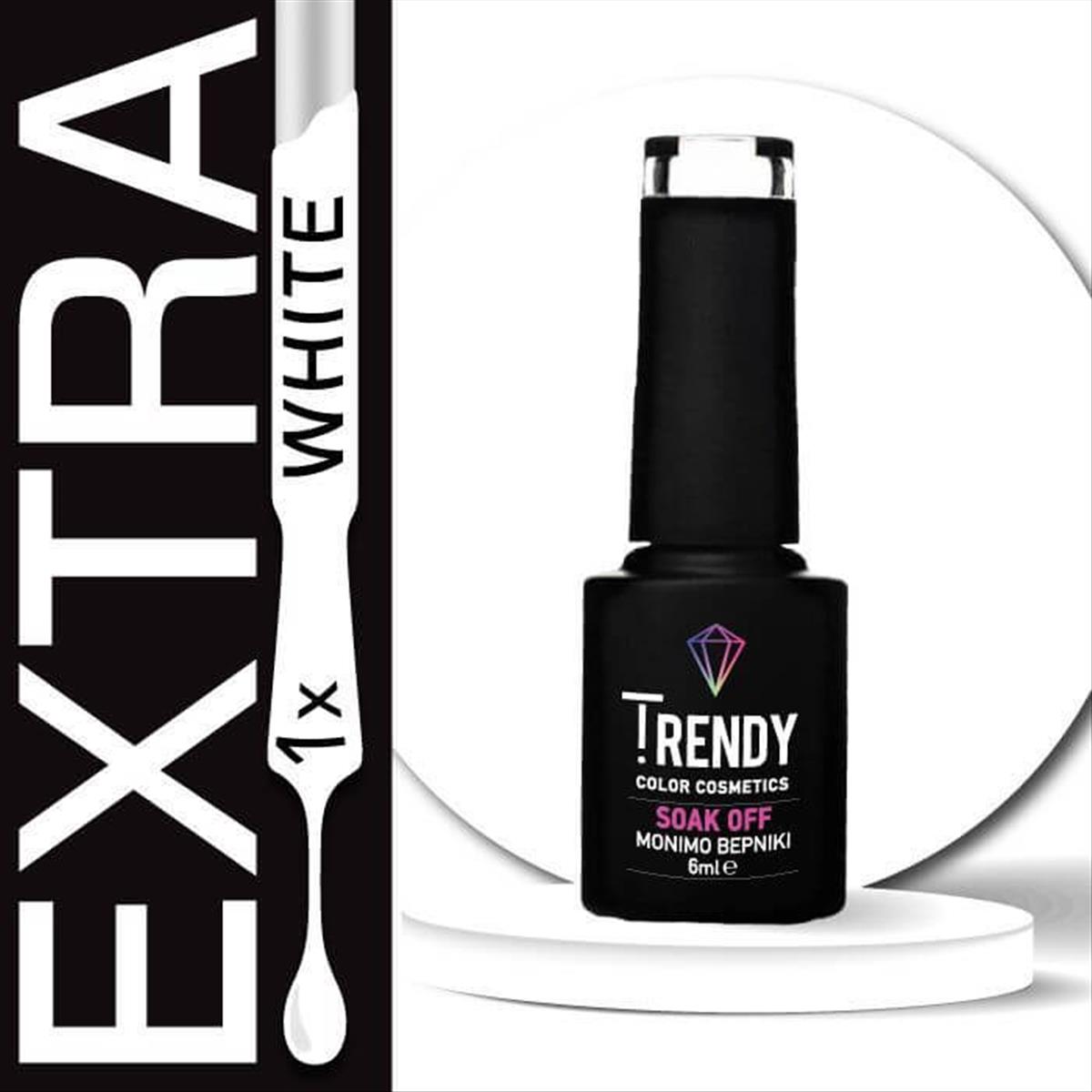 Ημιμόνιμο Βερνίκι Trendy Soak Off No33 Extra White 6ml