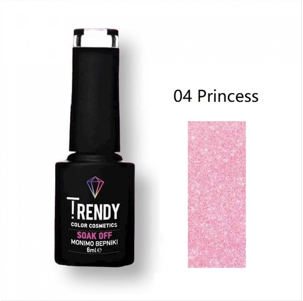 Ημιμόνιμο Βερνίκι Trendy Soak Off No04 Princess 6ml
