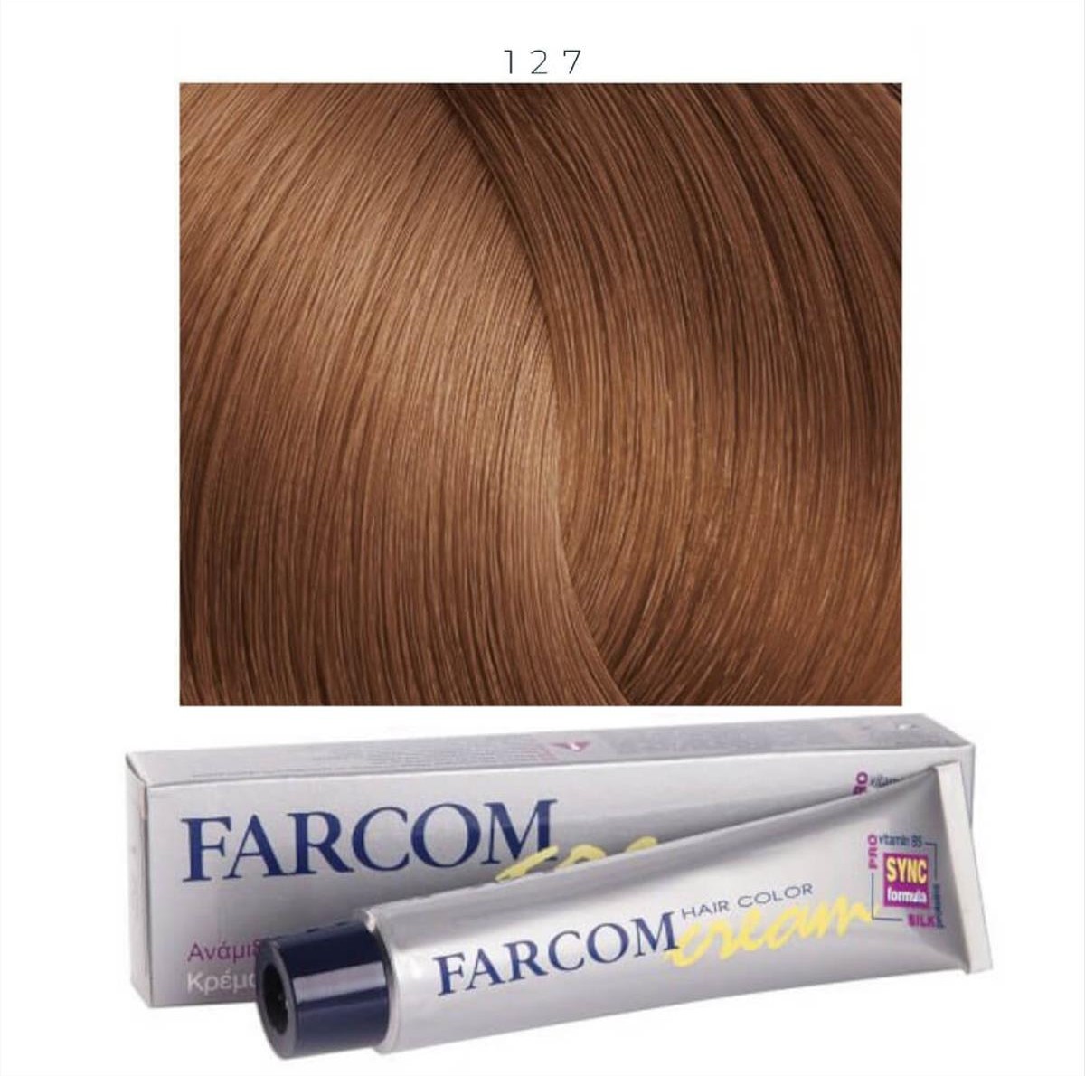 Βαφή μαλλιών 127 ξανθό ανοιχτό κακάο 60ml Farcom