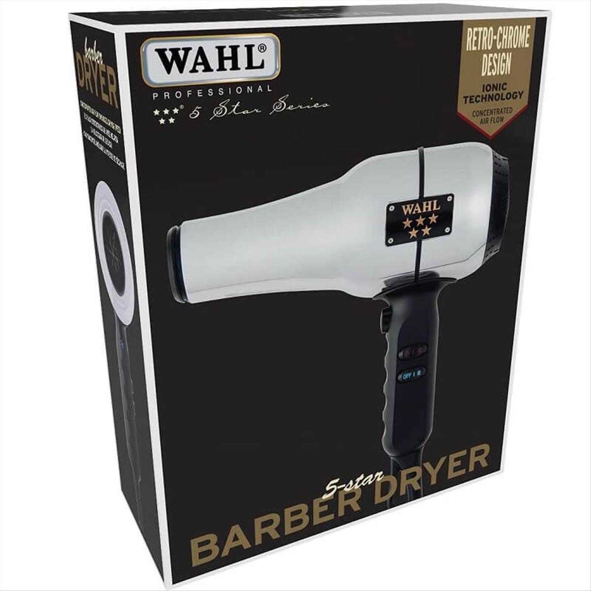 Hair Dryer Wahl Barber Retro Chrome Design Ionic 2200w