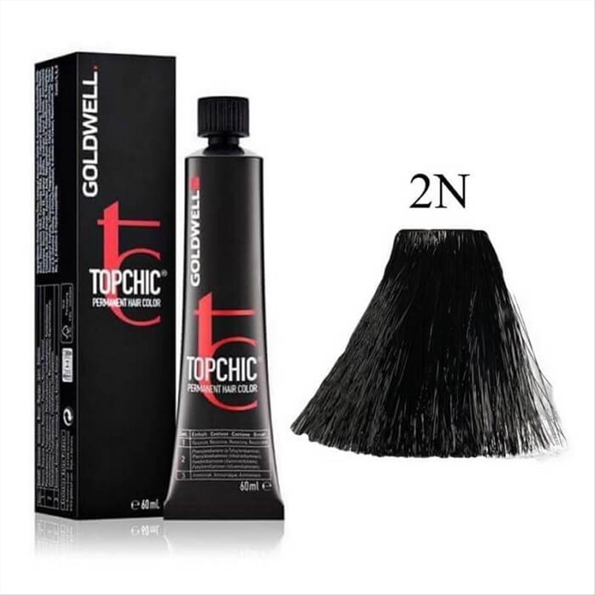 Βαφή Goldwell Topchic 2N Μαύρο Φυσικό 60ml