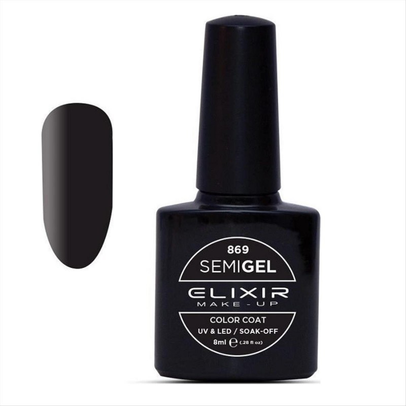 Elixir Semi Gel Uv&Led 869 Black Lust 8ml