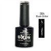 Semi-permanent Varnish SixLak Uv & Led Soak Off No304 Black Glitter 8ml