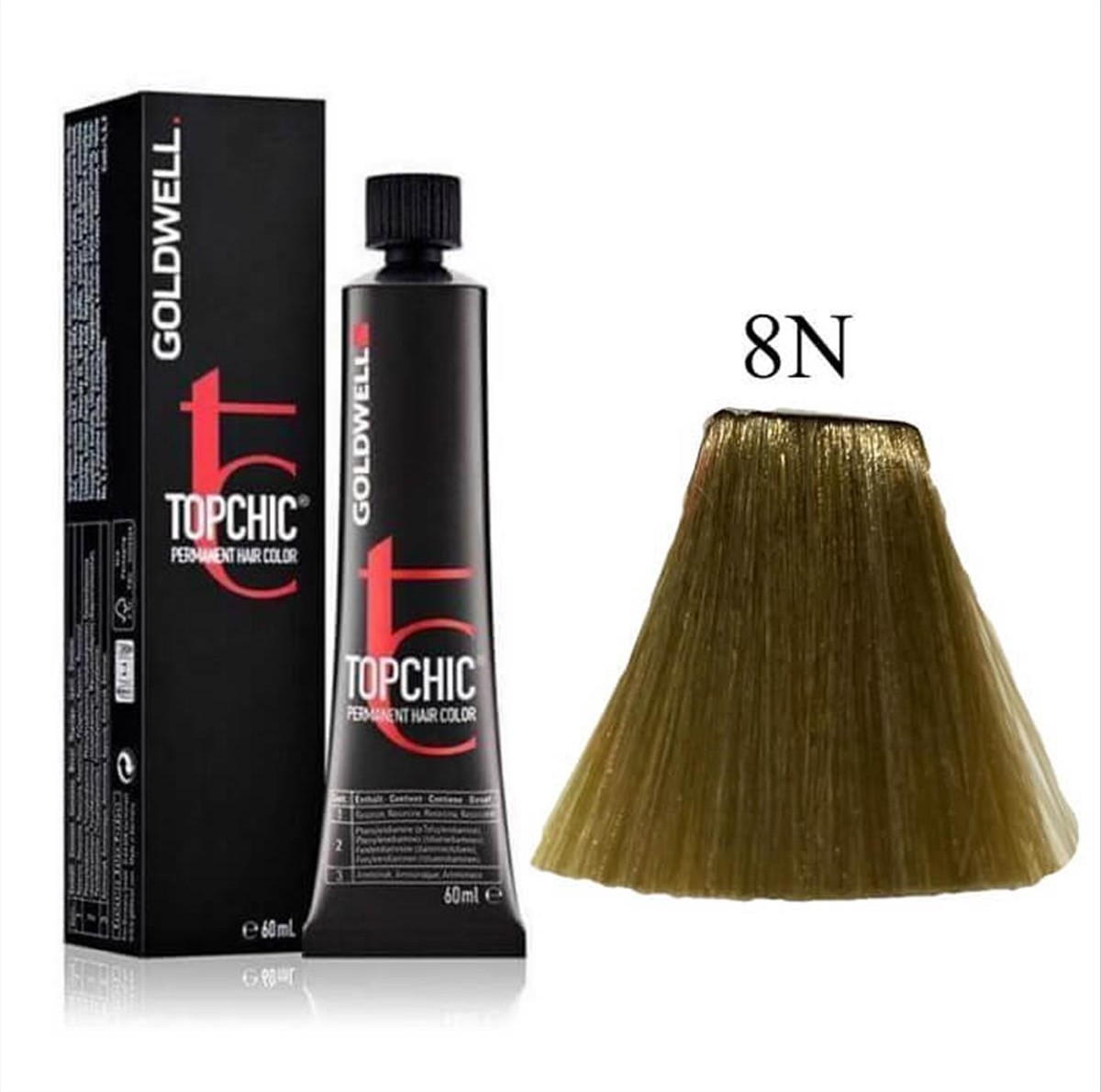 Βαφή Goldwell Topchic Permanent 8Ν Ξανθό ανοικτό φυσικό 60ml