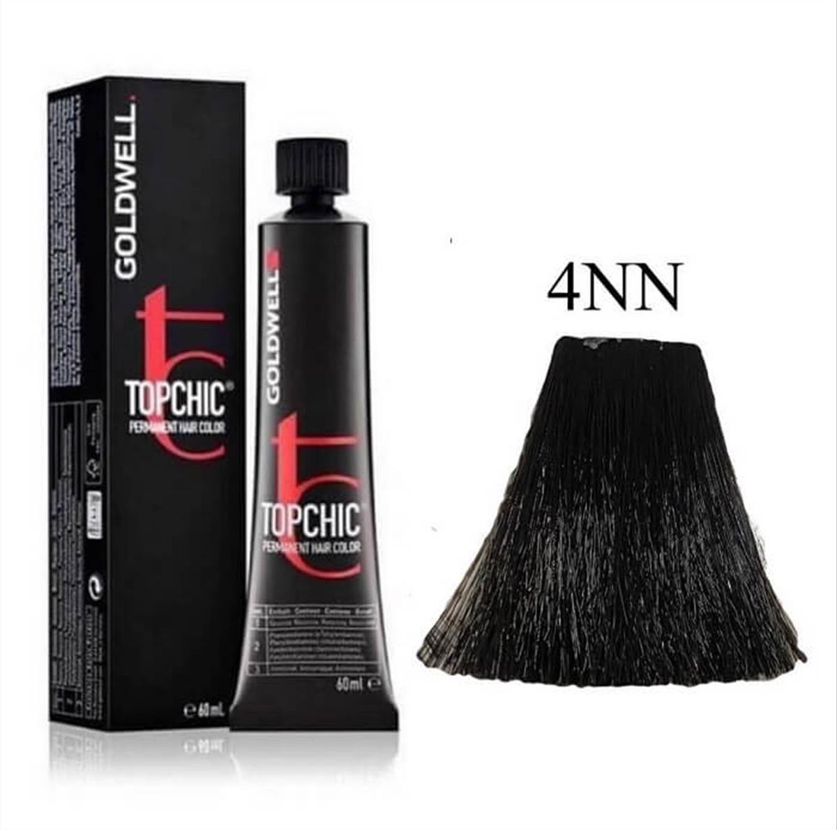 Βαφή Goldwell Topchic Permanent 4NN Καστανό Μεσαίο Φυσικό Καλυπτικό 60ml