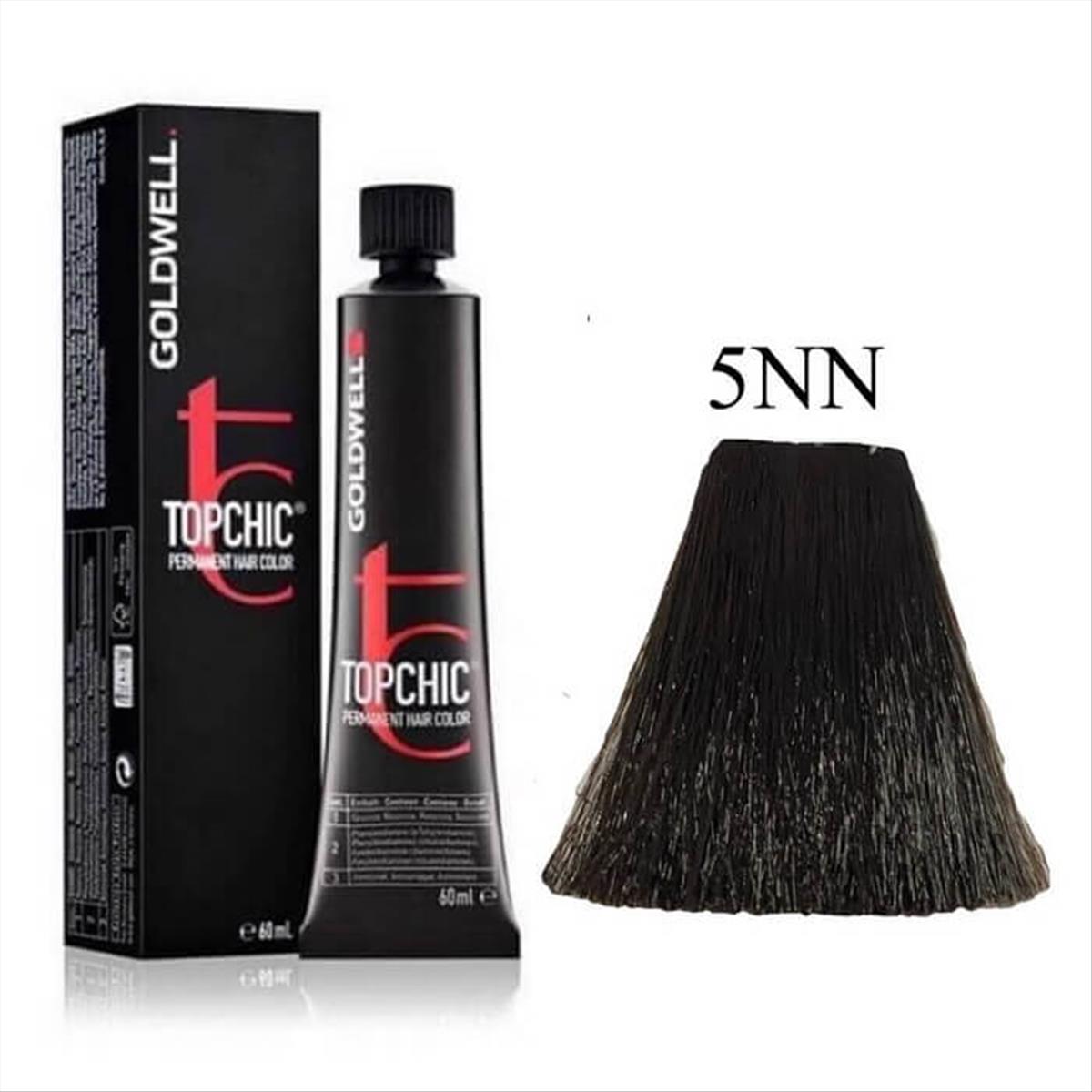 Βαφή Goldwell Topchic Permanent 5NN Καστανό Ανοιχτό Φυσικό Καλυπτικό 60ml