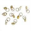 Decorative Gold Hair Rings with Shell HA11 10pcs