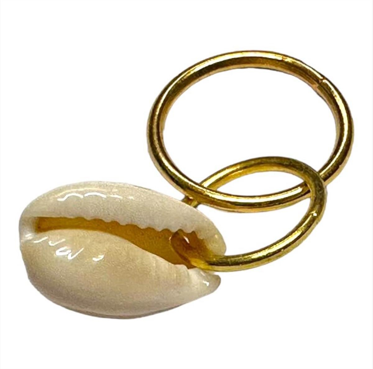 Decorative Gold Hair Rings with Shell HA11 10pcs