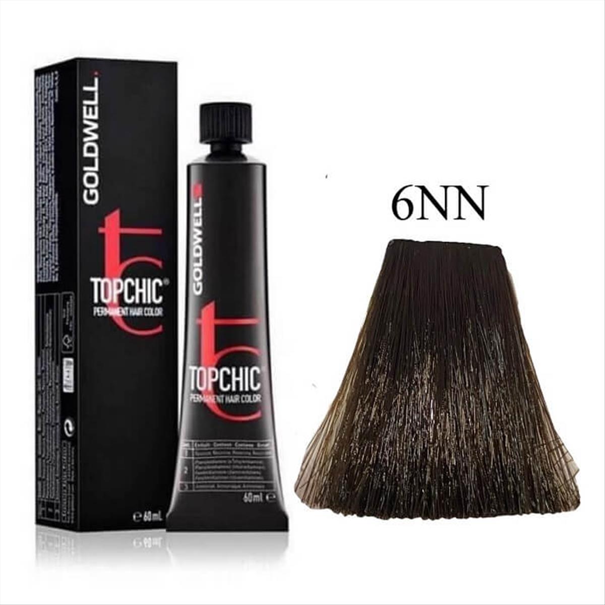 Βαφή Goldwell Topchic Permanent  6NN Ξανθό Σκούρο Φυσικό Καλυπτικό 60ml