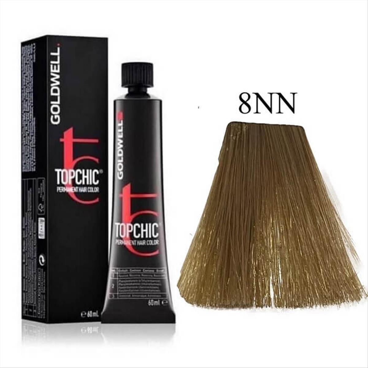 Βαφή Goldwell Topchic Permanent 8ΝΝ Ξανθό Ανοικτό Φυσικό Καλυπτικό 60ml