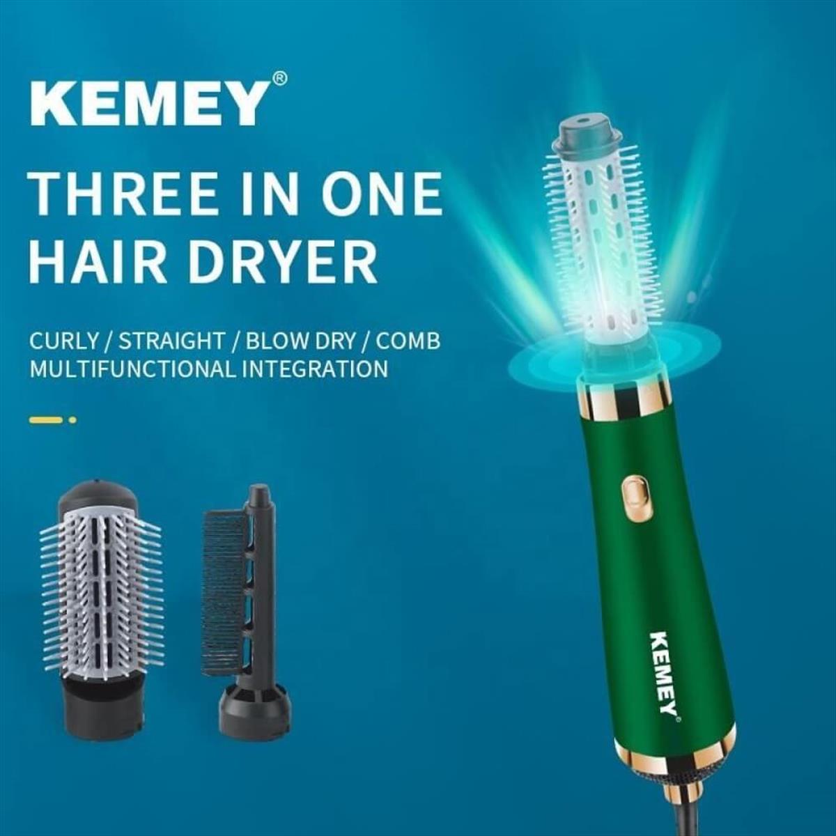 Electric Straightening Brush 3 in 1 Kemei KM-8015