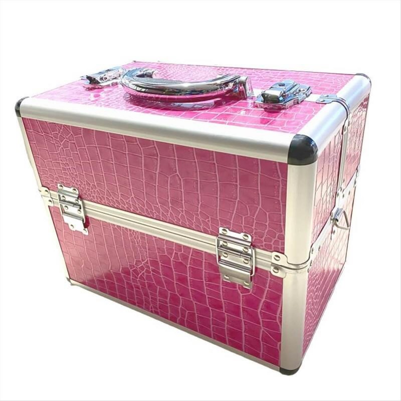 Aluminum Suitcase TC-1066R Fuchsia Croco