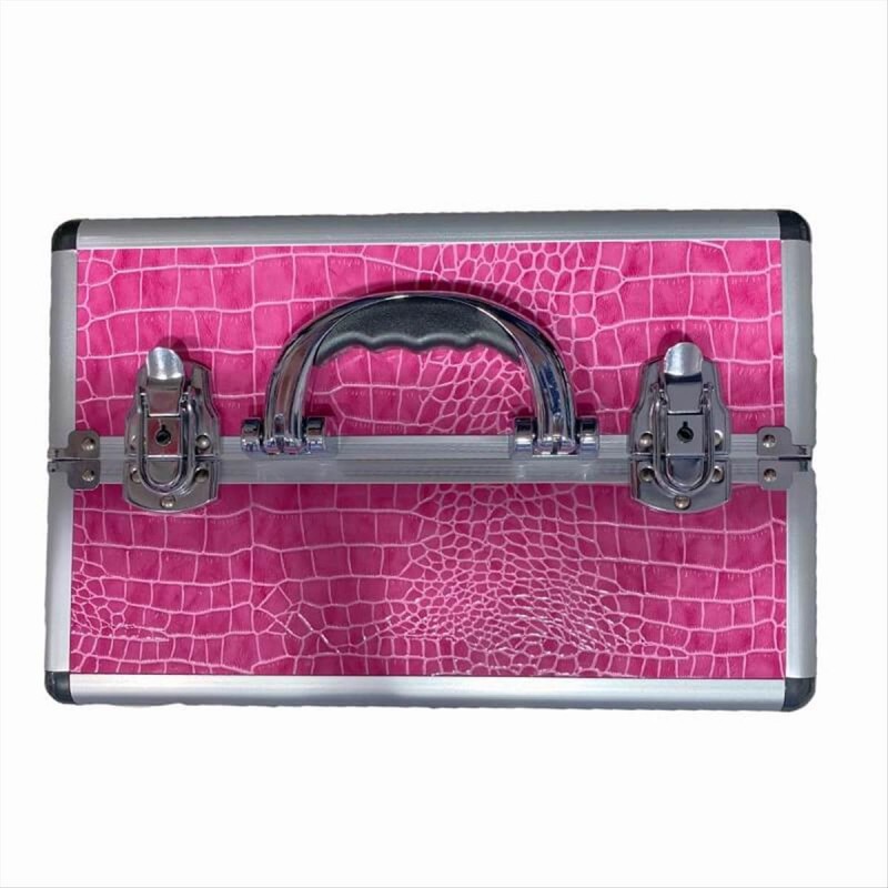 Aluminum Suitcase TC-1066R Fuchsia Croco