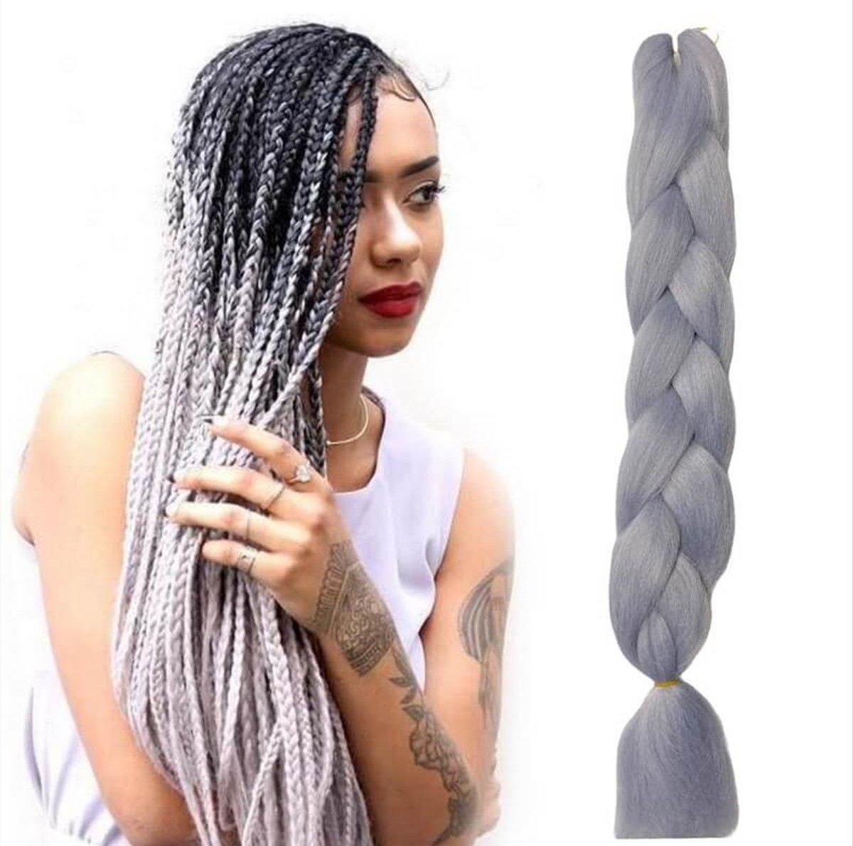 Μαλλιά για Ράστα Jumbo Braid A40 125cm