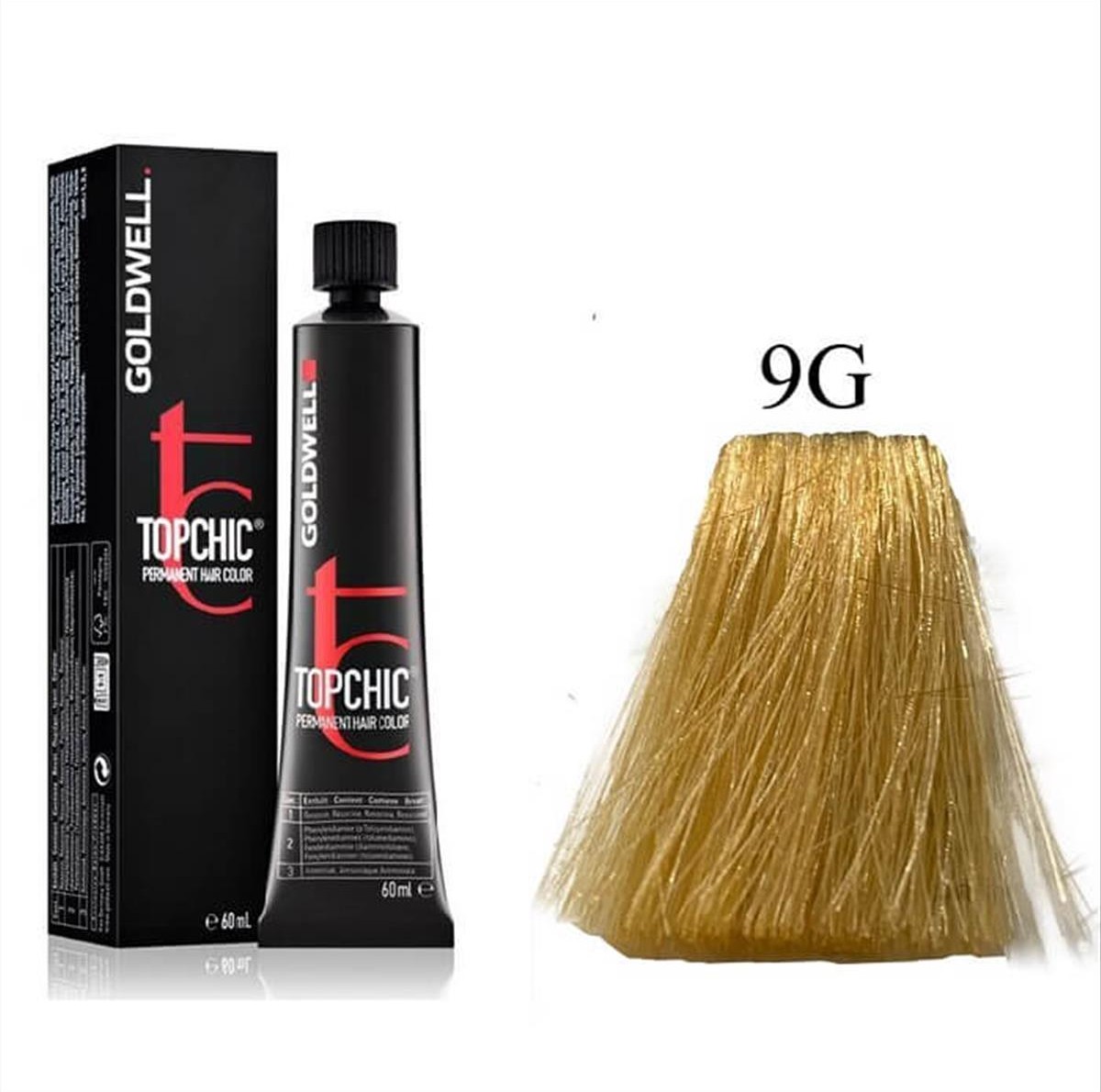 Βαφή Goldwell Topchic Permanent 9G Πολύ ανοικτό ξανθό χρυσό 60ml