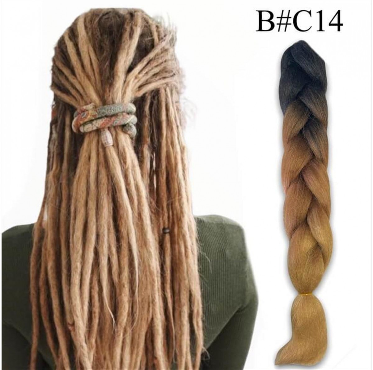 Hair Xpress Jumbo Braid Ombre V. #C14 125cm