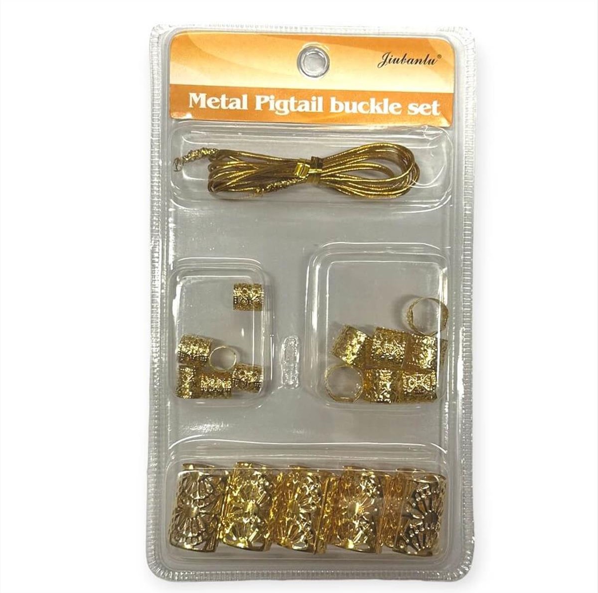 Decorative Rings for Hair Mix Size Kit Gold 110