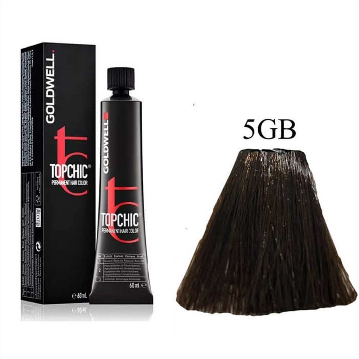 Βαφή Goldwell Topchic Permanent 5GB Καστανό Ανοιχτό Χρυσό Καστανό 60ml