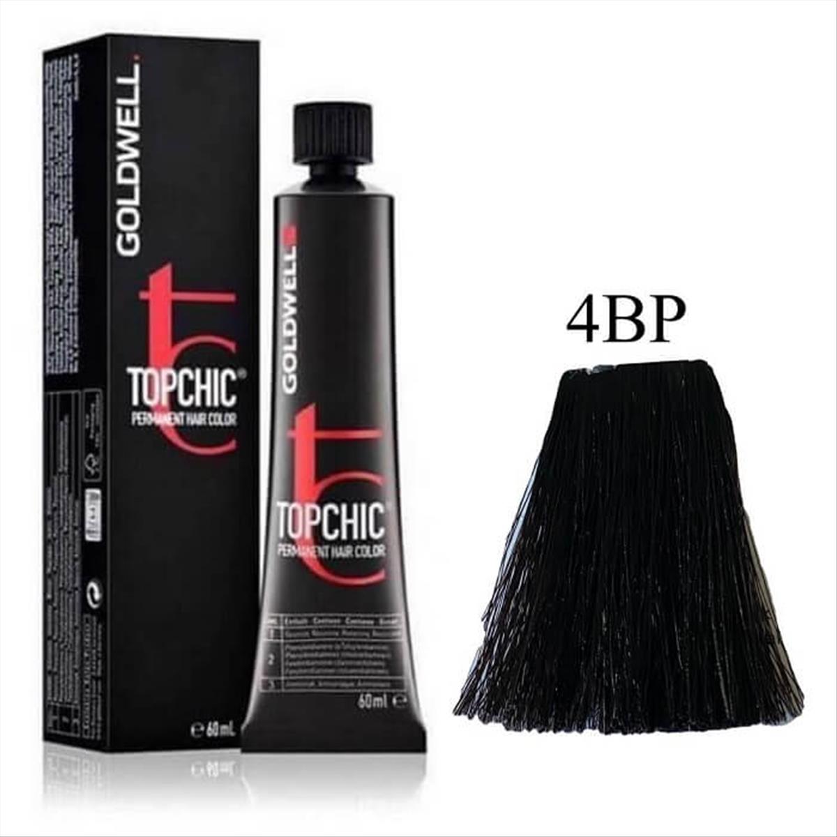 Βαφή Goldwell Topchic Permanent 4BP Σκούρο Σοκολατί Περλέ 60ml