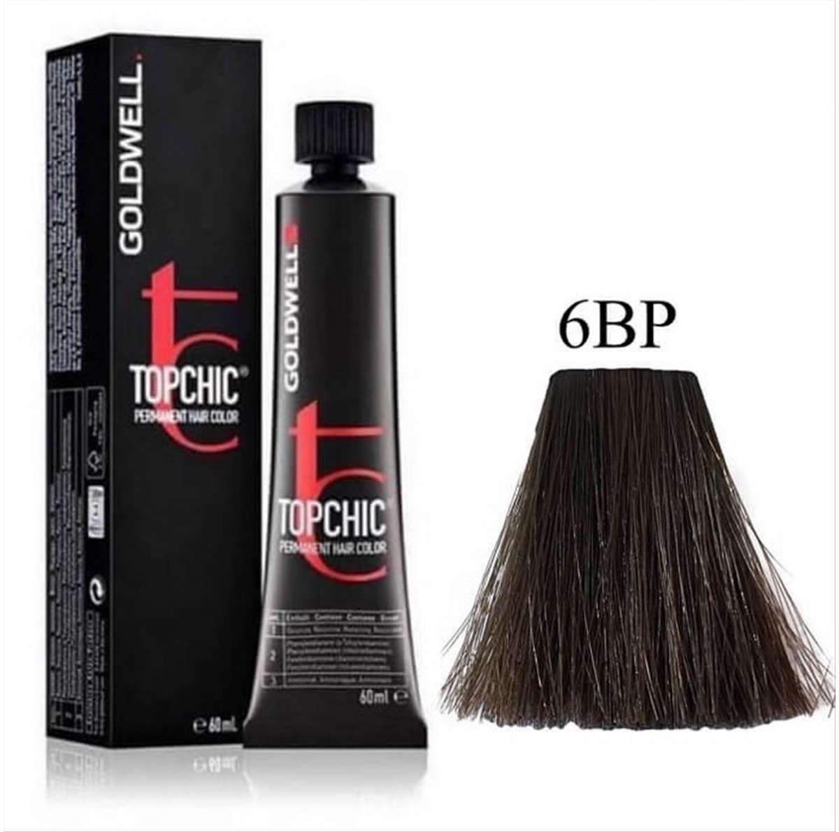 Βαφή Goldwell Topchic Permanent  6BP Ανοικτό Σοκολατί Περλέ 60ml