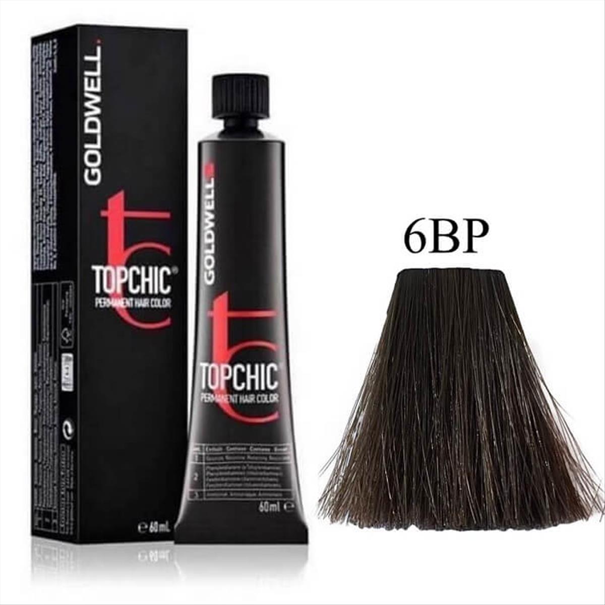 Βαφή Goldwell Topchic Permanent  6BP Ανοικτό Σοκολατί Περλέ 60ml