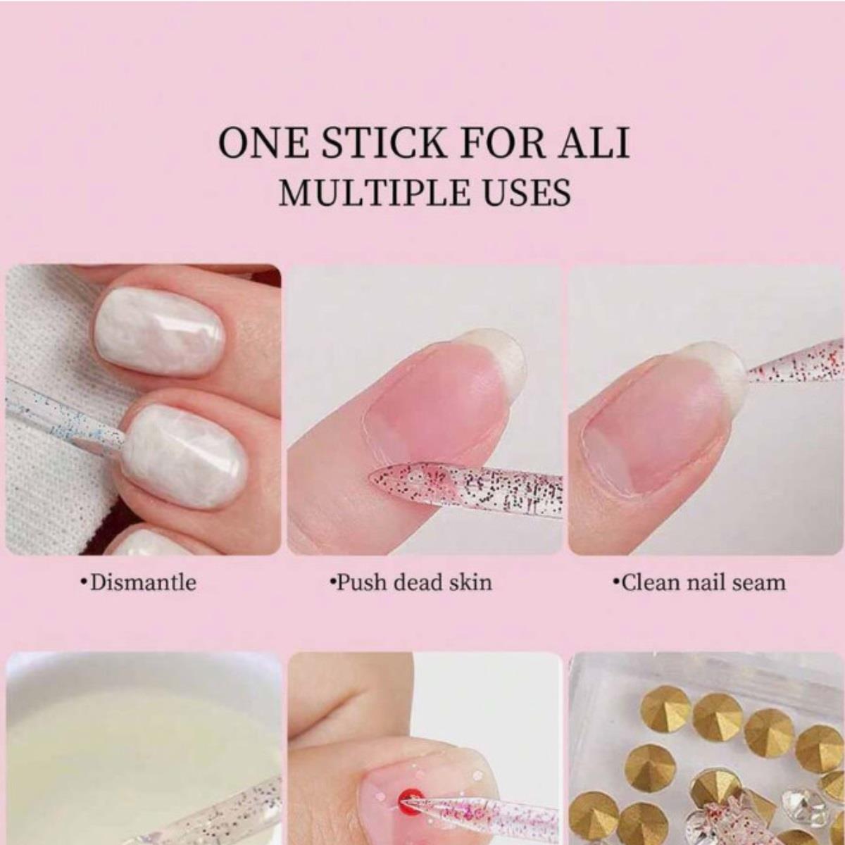 Πλαστικά Διπλά Cuticle Pusher 50pcs