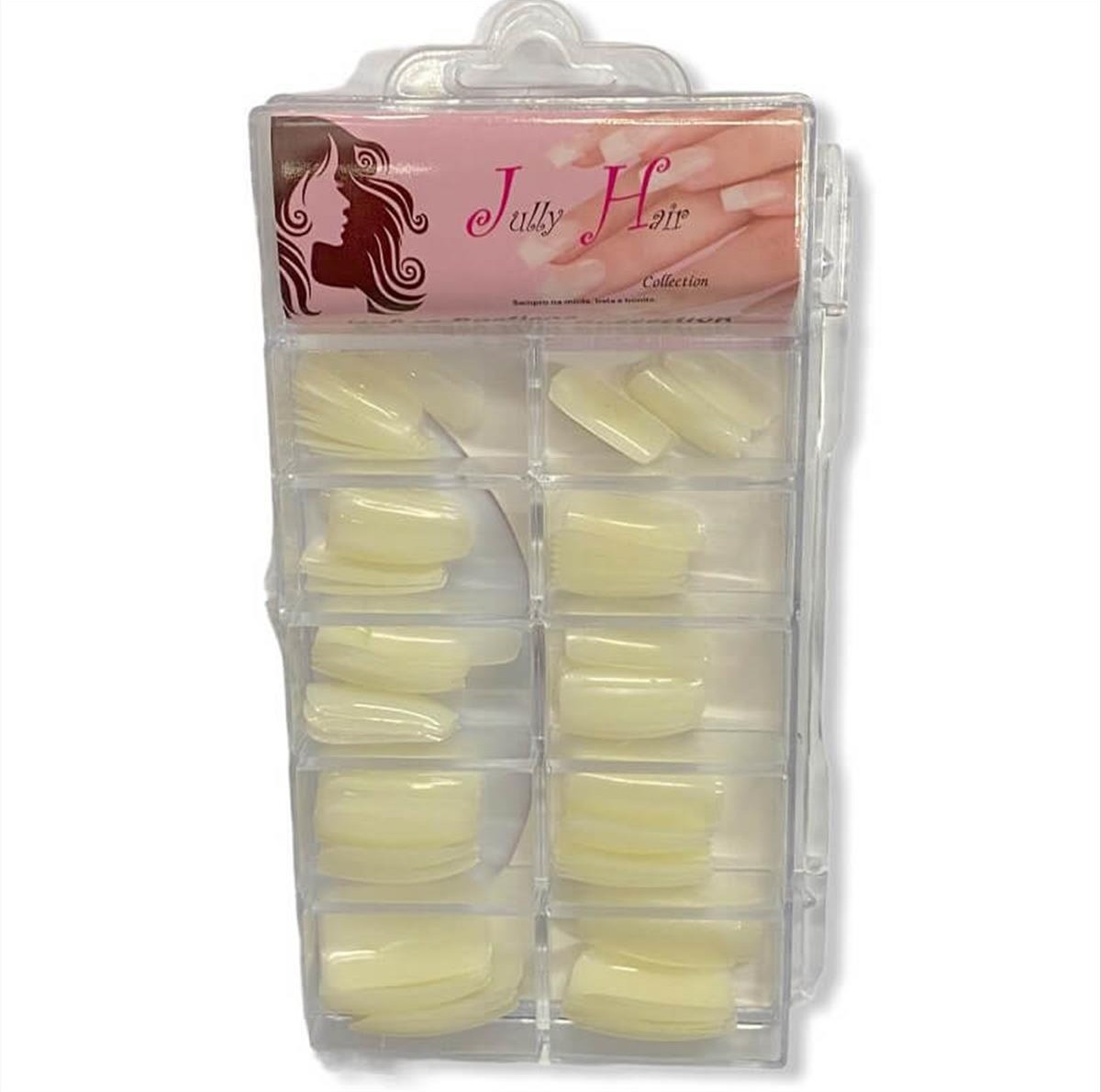 Beige Case Nails Without Notch Jully 100pcs